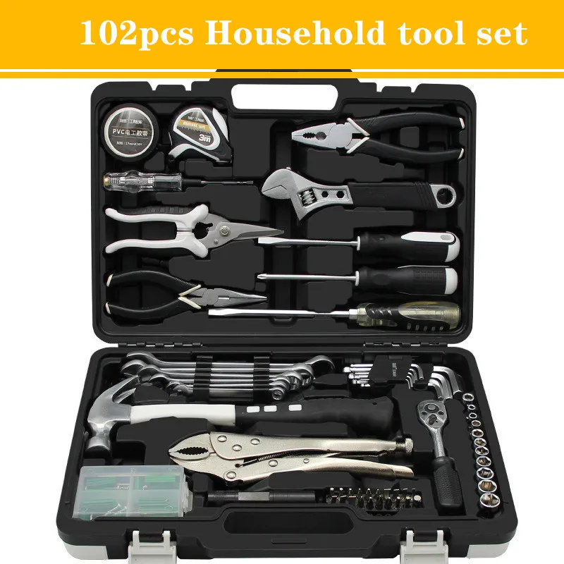 

102pcs Tool Set Household Hardware Manual Tool Combination Vehicle MaintenanceToolbox