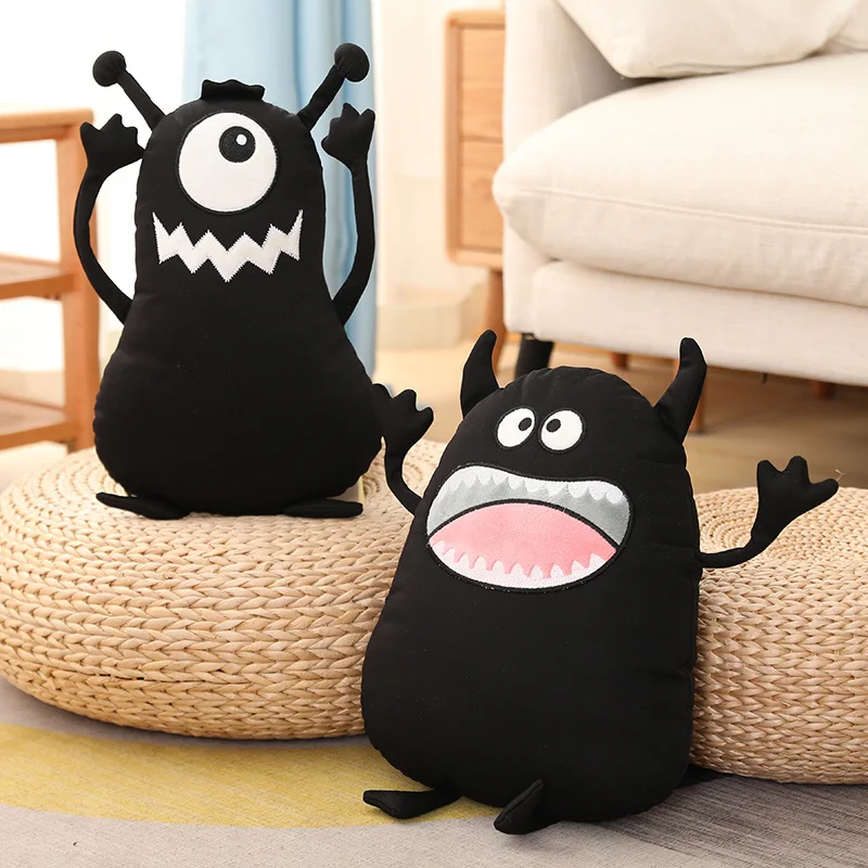 

Funny Black Devil Plush Toys stuffed aniamls pillow soft cute Halloween room decor doll whimsy cartoon creative toys for chlidre