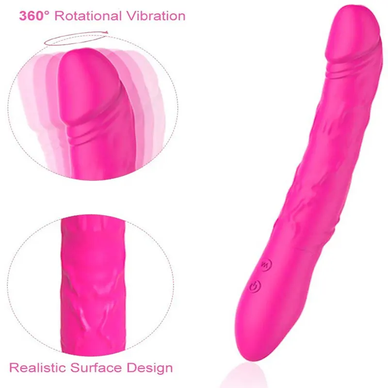 Вибратор фаллоимитатор точки G Стимулятор клитора массажер с вращением на 360