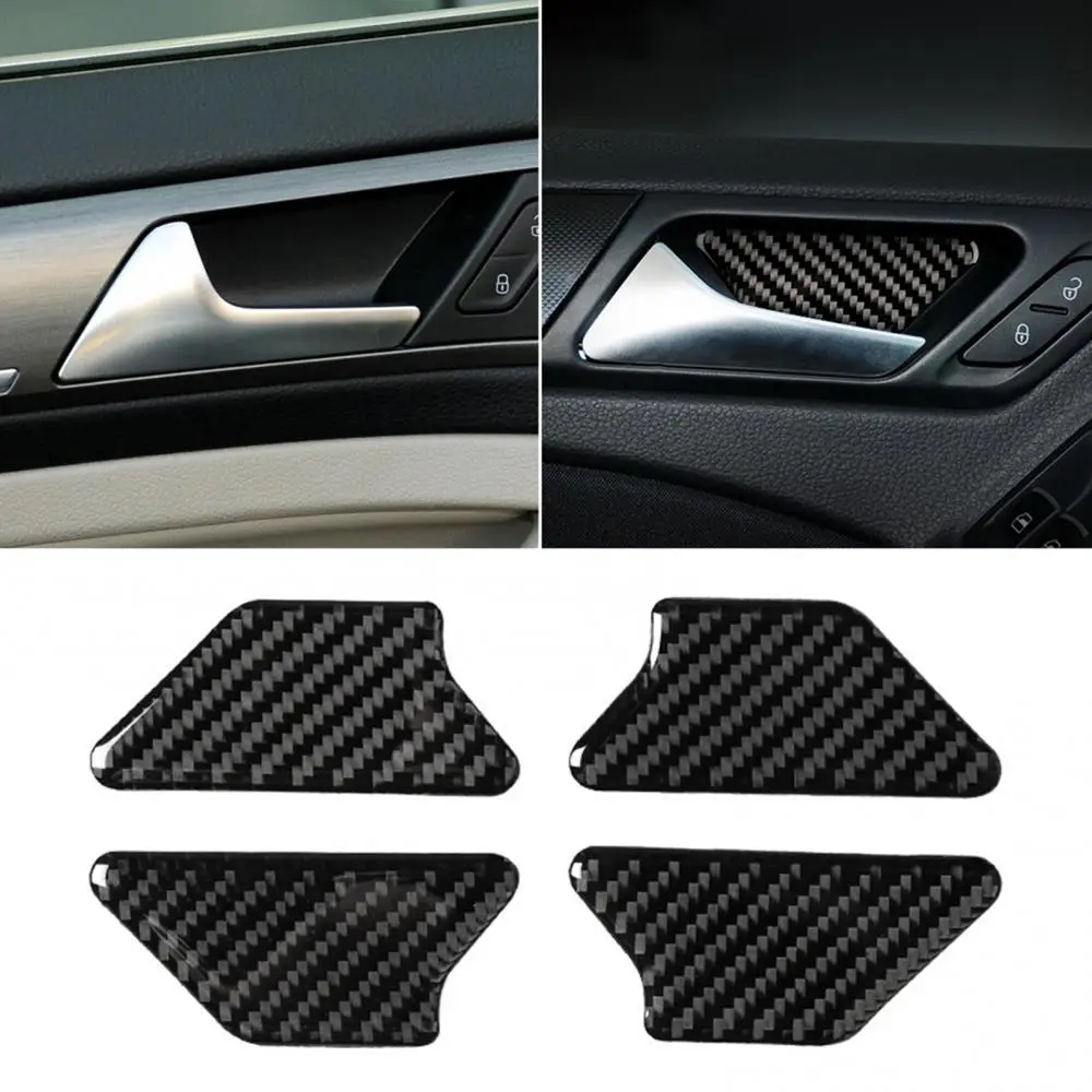 

4Pcs Car Carbon Fiber Car Door Inside Handle Stickers for VWs Golf 6 R MK6 08-12