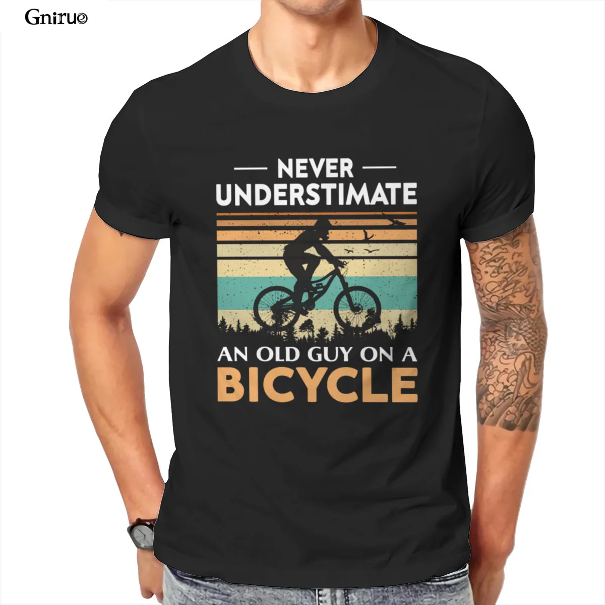 

Wholesale Vintage Never Underestimate An Old Guy On A Bicycl Unisex Heather Prism T-Shirt Red Pink New Aesthetic Clothes 103179