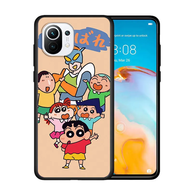 

Cute cartoon little boy for Xiaomi Mi 11 10T Note 10 Ultra 5G 9 9T SE 8 A3 A2 A1 6X Pro Play F1 Lite 5G Black Phone Case