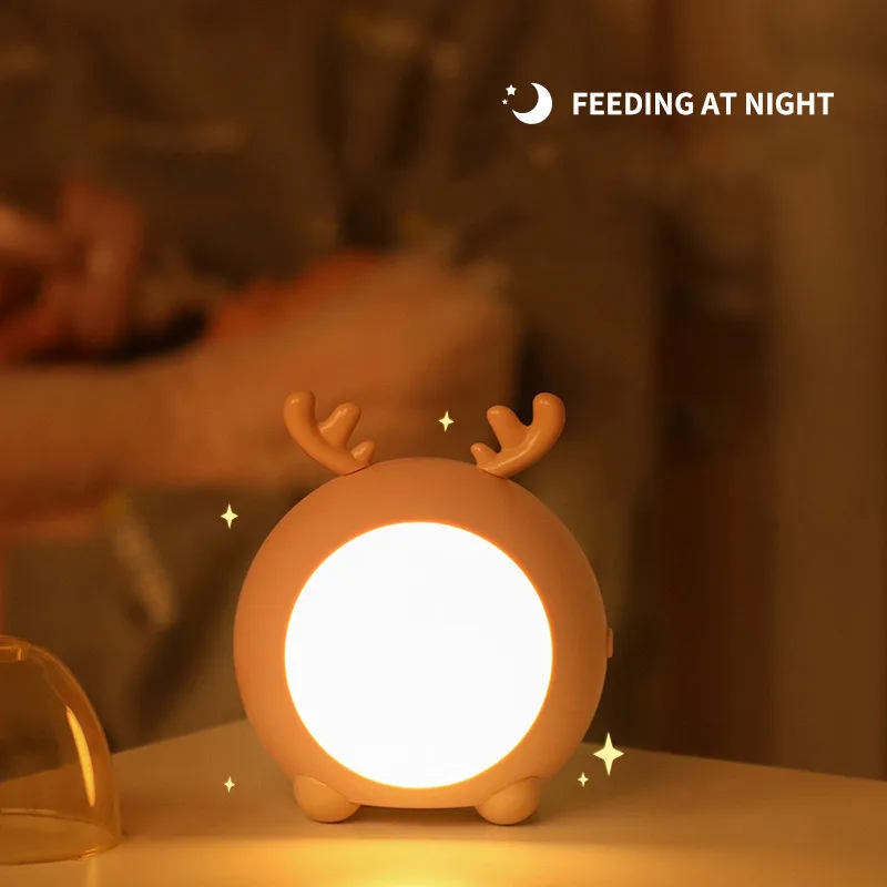 

Cute Pet Night Light Light For Kid Baby Stepless Touch USB Rechargeable Table Lamp Home Decoration Desk Night Lamp