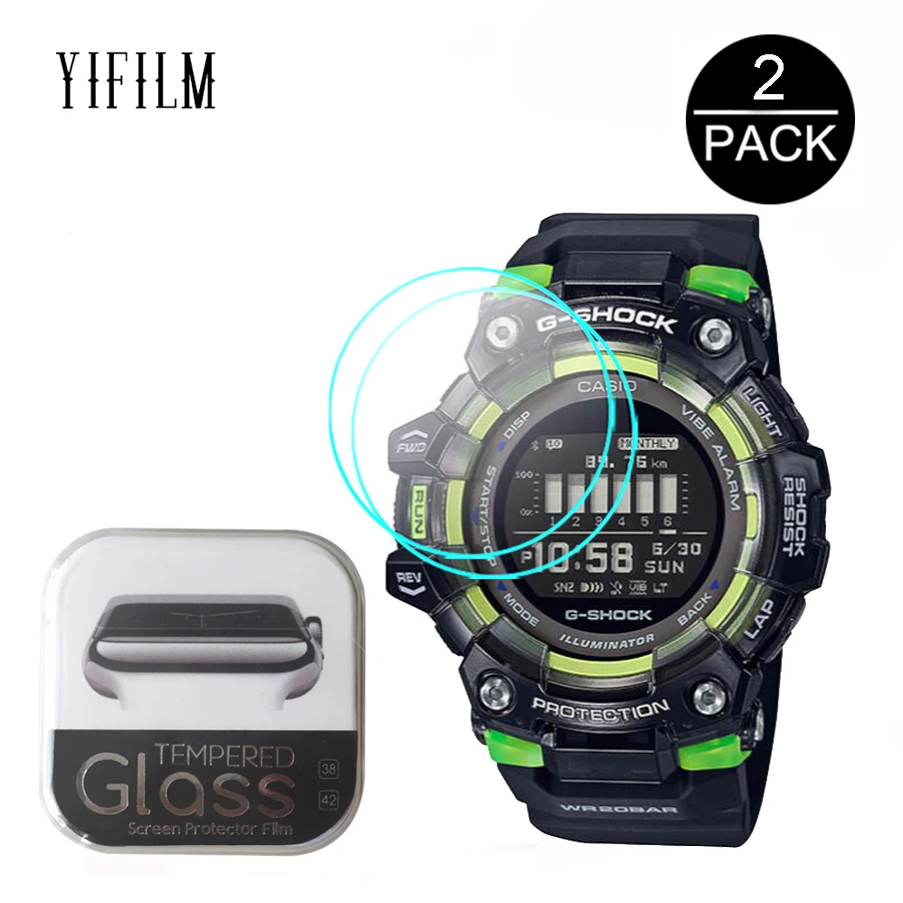 

2PCS 9H 2.5D Tempered Glass For Casio G-SHOCK GBD-100SM GBD100SM 1 1A7 4A7 Screen Protector Film Waterproof Anti-Scratch Glass