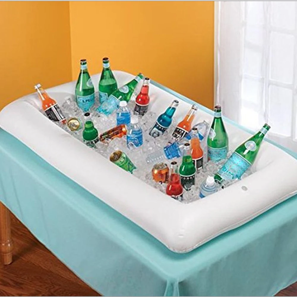 

Inflatable Serving Bar Floating Salad Ice Tray Food Drink Containers Party Drinking Fruits Portable Buffet Cooler Tray