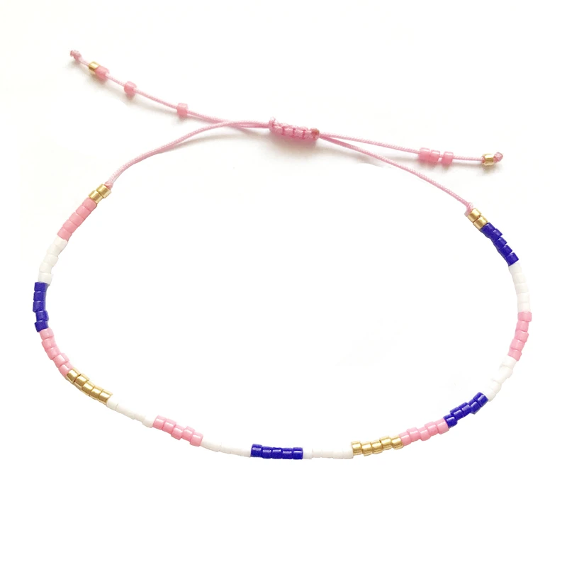 Браслет с бусинами Миюки браслеты ручной работы разноцветные стеклянные