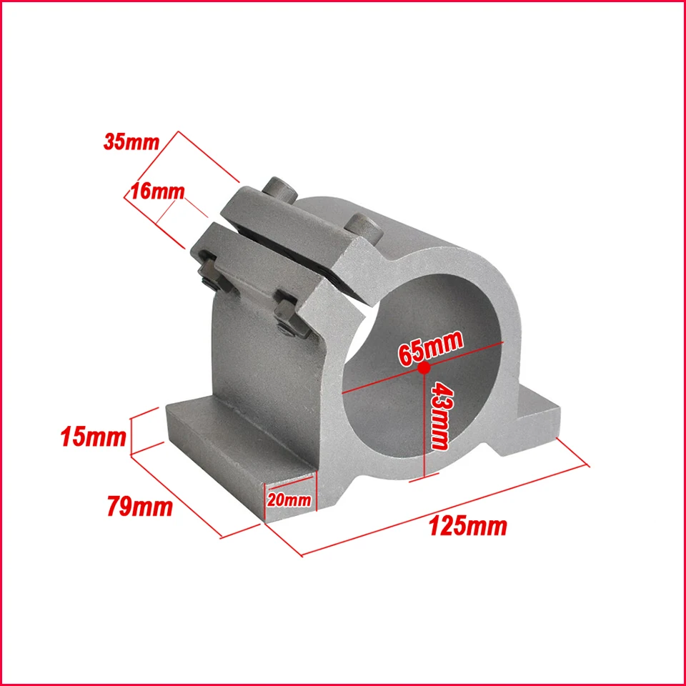 Шпиндельный зажим с ЧПУ 65 мм/80 мм кронштейн шпинделя Новая обновленная версия 80