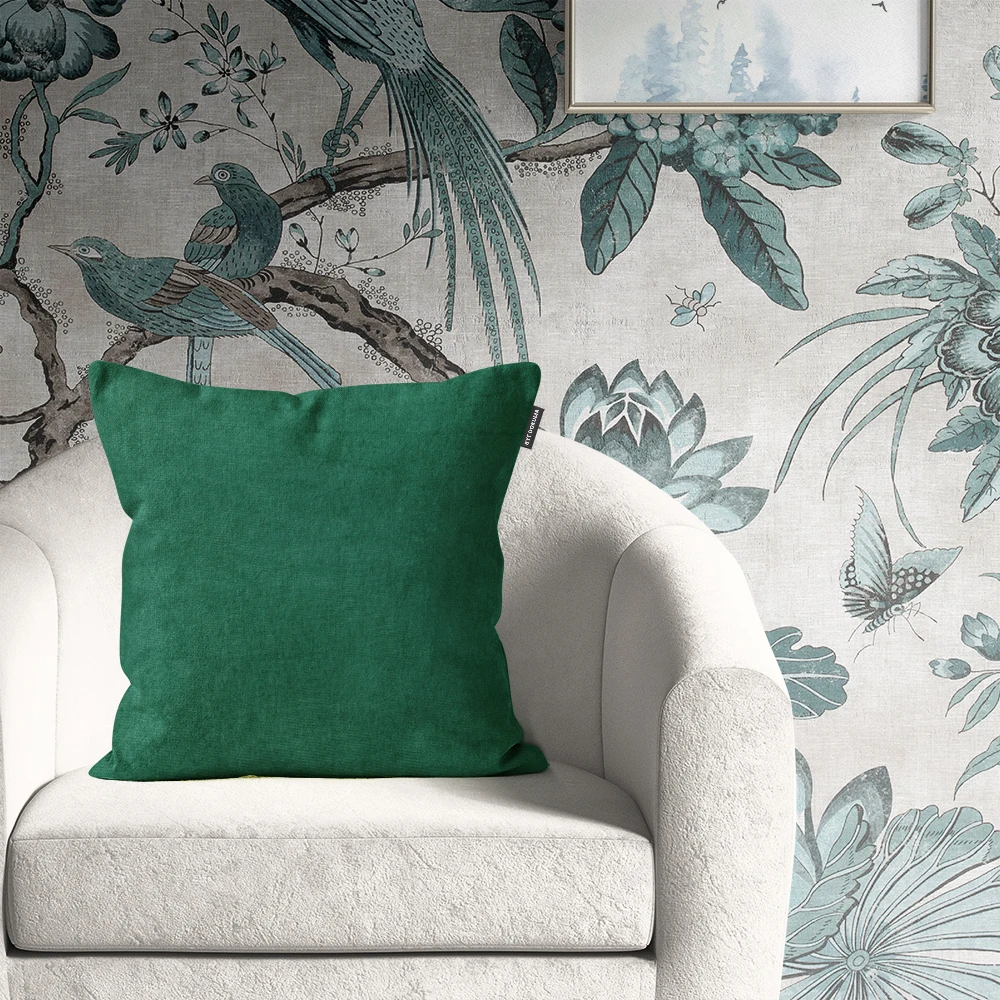 

Textured velvet Pillow Case Pillow decorate 45cm x 45cm Green