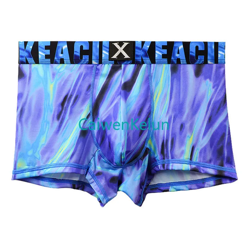 4-piece Gift Box Men's Boxer Briefs, Real Ice Silk Summer Thin Section, Breathable Trendy Personality Boxer Briefs