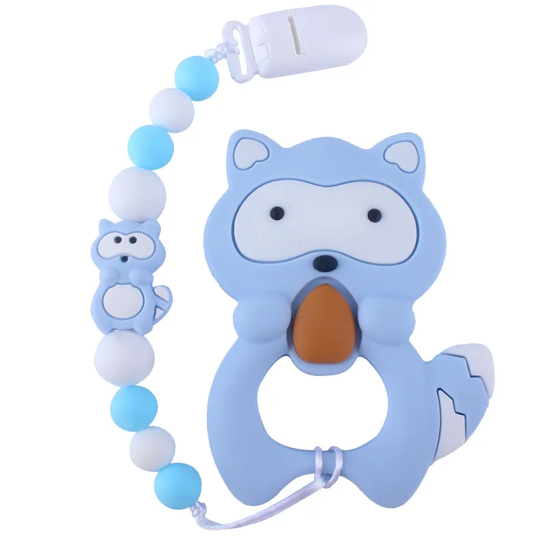 

Baby Pacifier Clip Chain BPA Free Silicone Newborn Teether For Teeth Chewing Necklace Teething Bracelet Babi Teeth Accessories