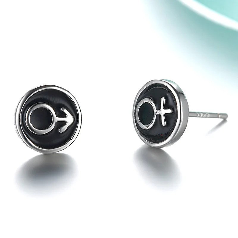 OMHXZJ Wholesale YS567 European Fashion Woman Man Party Birthday Wedding Gift Round Boy Girl S925 Sterling Silver Stud Earrings | Украшения