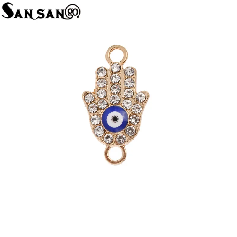 10 шт./лот соединители со стразами в виде бабочки глаз звезды сердца подвеска