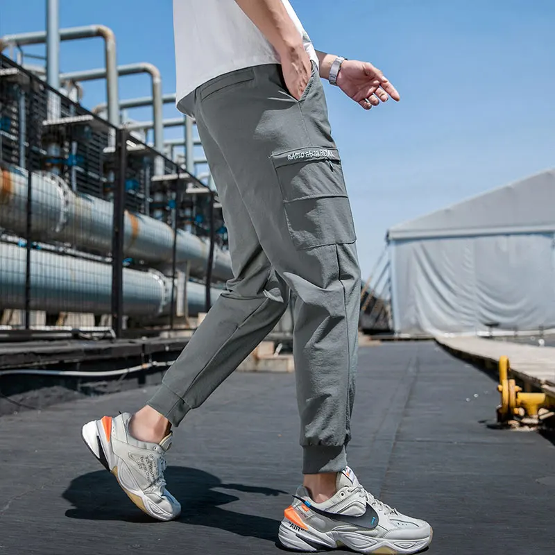 

SingleRoad Cargo Pants Men Fashion 2021 Spring Pocket Joggers Hip Hop Harajuku Japanese Streetwear Trousers Black Pant For Men