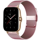 Ремешок из нержавеющей стали для Xiaomi Huami Amazfit Bip U S PRO, металлический браслет цвета розового золота для Amazfit GTS gts2e, 20 мм 22 мм