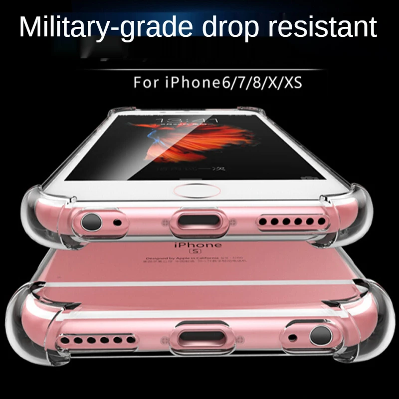 

Applicable To iPhone 12 Plus Transparent Phone Case Apple 12 Four-Corner Drop-Resistant Silicone Protective Case Apple 13