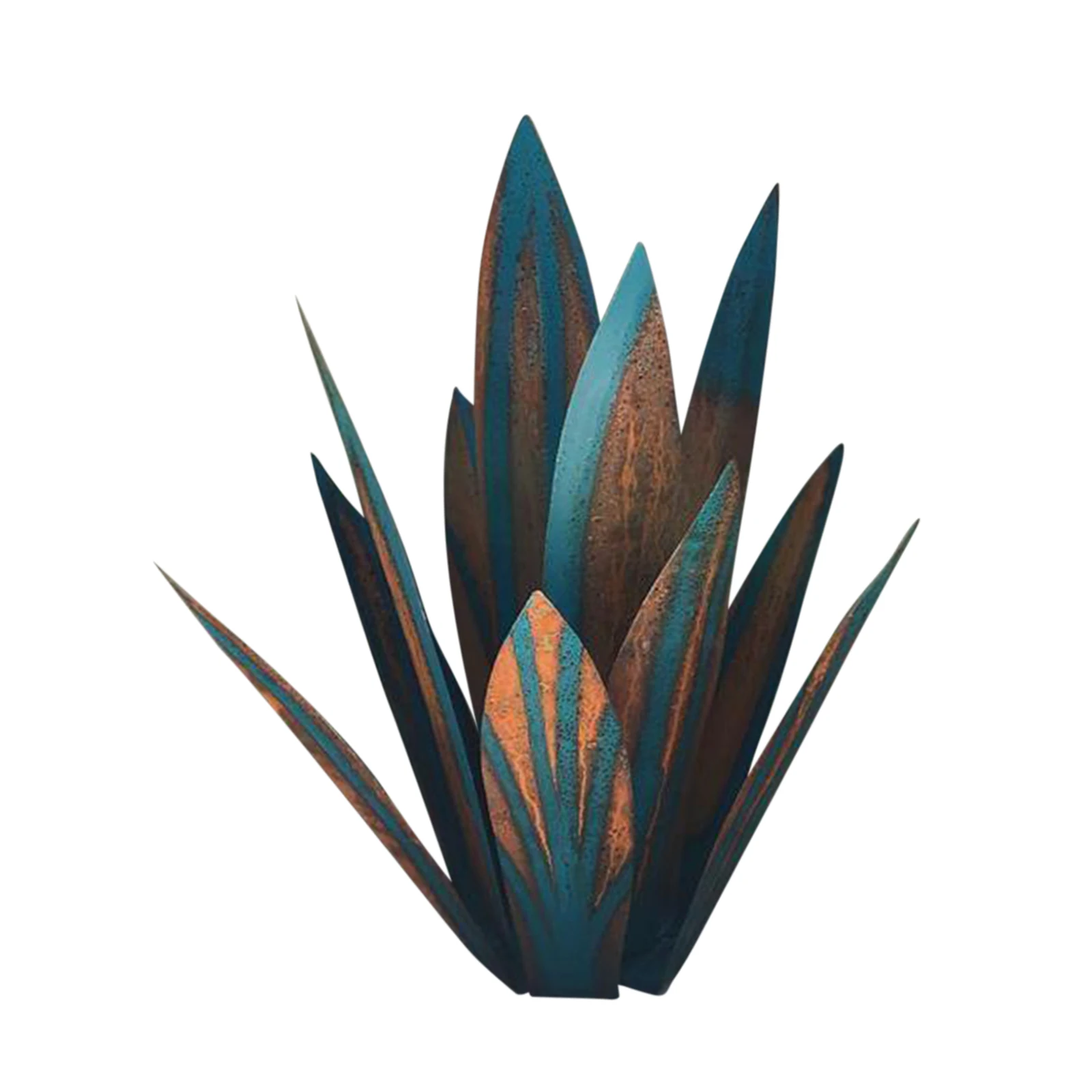 

Rustic Iron Blue Tequila Sculpture Decor DIY Assembly Agave Plant Statue
