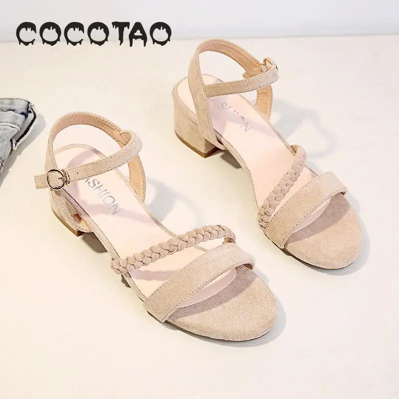 Сандалии сказочные женские с узким ветром на лето 2019 года выпуск Хань новые