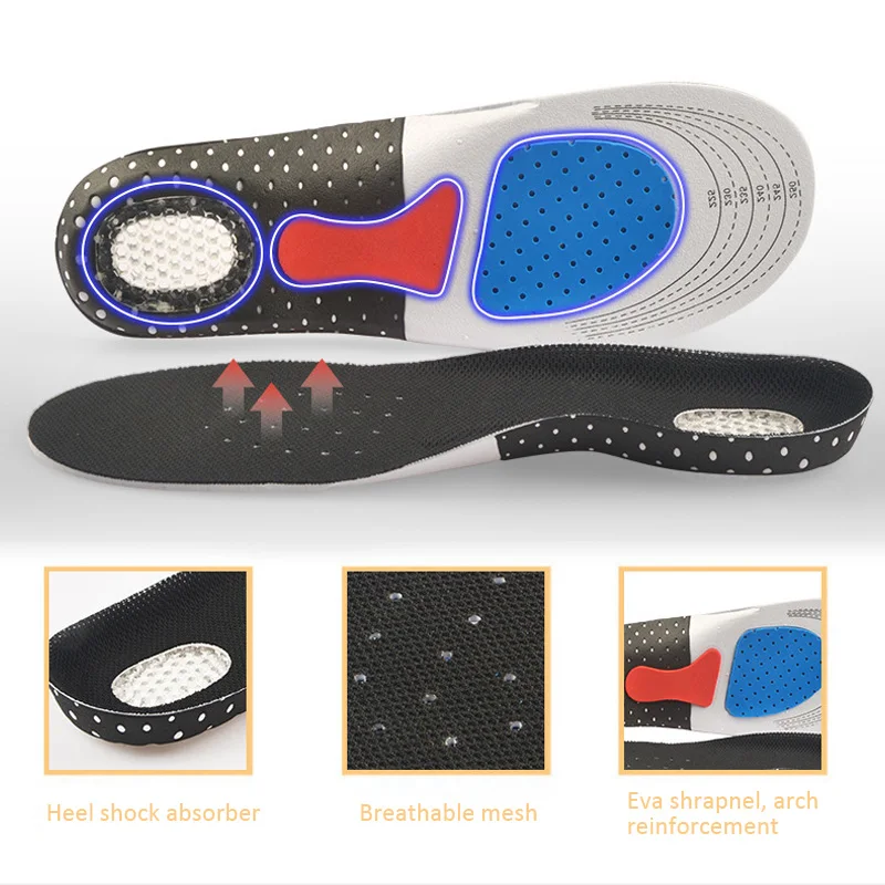 

Cuttable Silicone Shoe Insoles Free Size Men Women Orthotic Arch Support Sport Shoe Pad Soft Running Insert Cushion