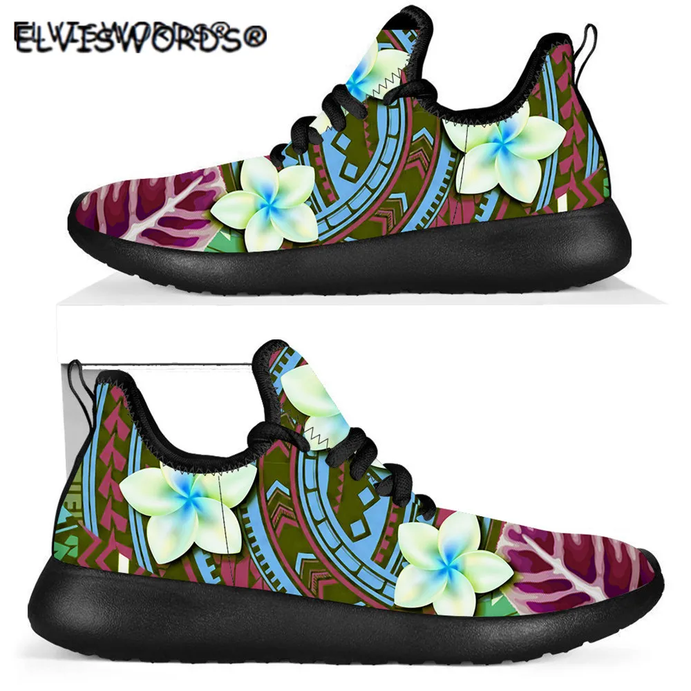 

ELVISWORDS/новые туфли на плоской подошве; Вулканизированная обувь; Полинезийский франшипани с принтом; Мужские модные уличные трикотажные сетч...