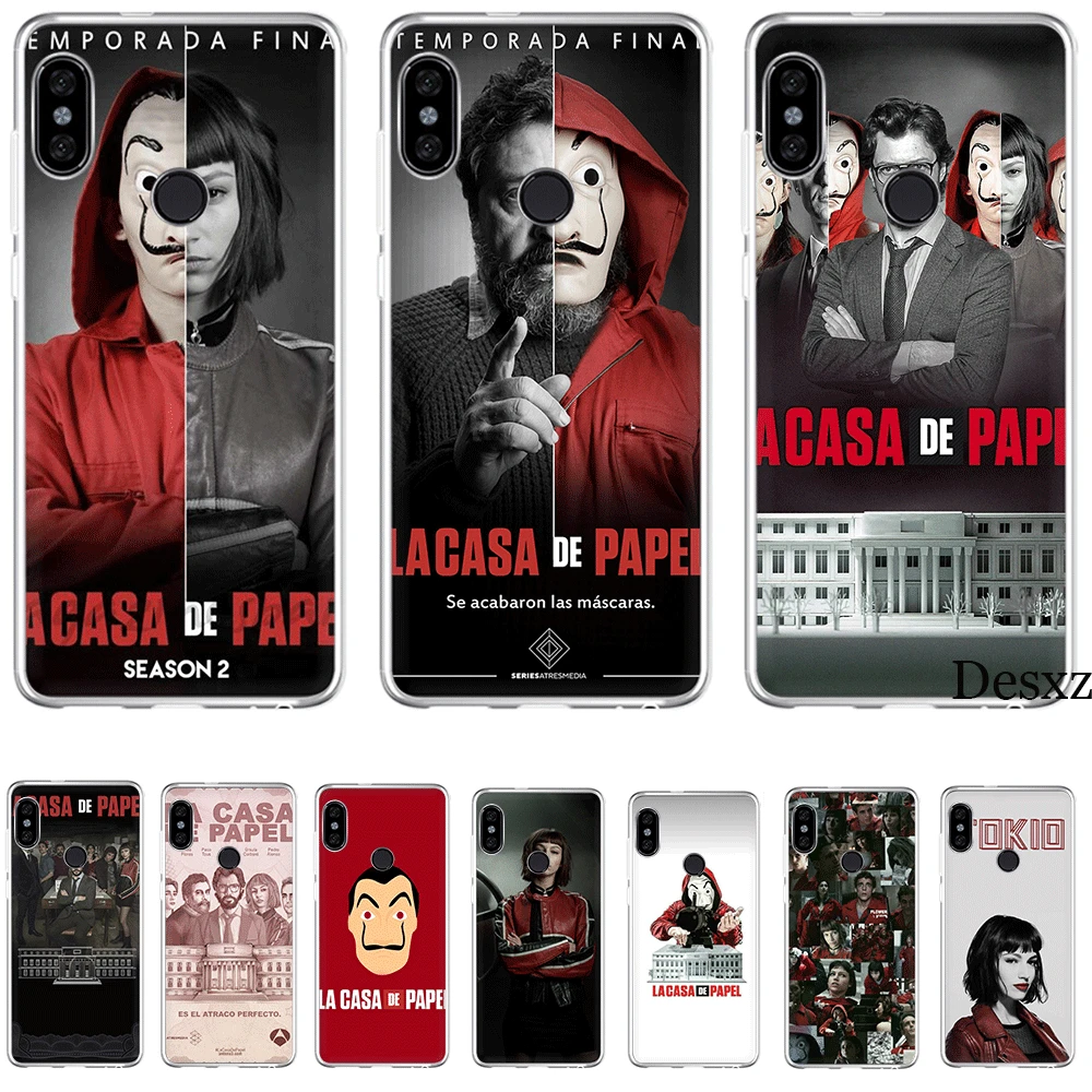 Чехол для мобильного телефона из ТПУ Xiaomi Redmi Note 4 4X5 5A 6 7 Pro денег Heist House Of