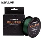 Mavllos Killers, 220 м, 4 нити, плетеная рыболовная леска, 4 переплетения, 4-80 фунтов, супер сильная, низкая память, многонитевая леска для рыбалки