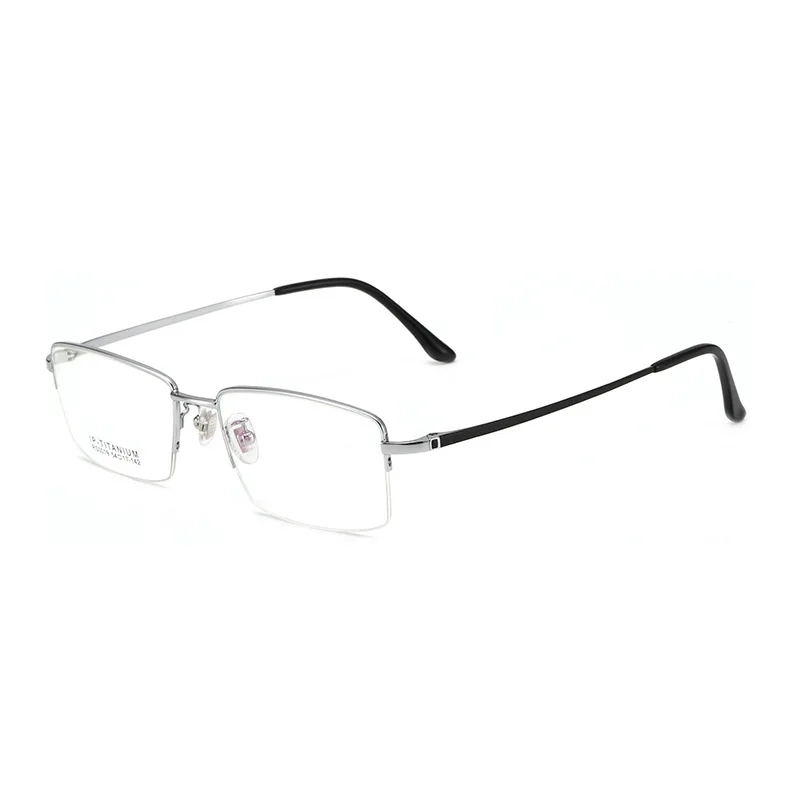 

Viodream Business Men Ultra Light Pure Titanium Half Spectacle Frame Simple Optical Glasses Frame Oculos De Grau Masculino