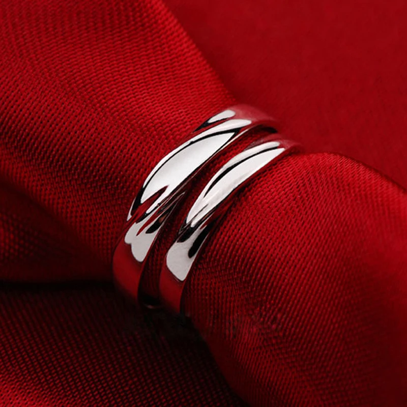 

1PCS Couple Ring Trendy Jewelry Simple Lovers Wedding Set Rings For Women Men Jewelry New