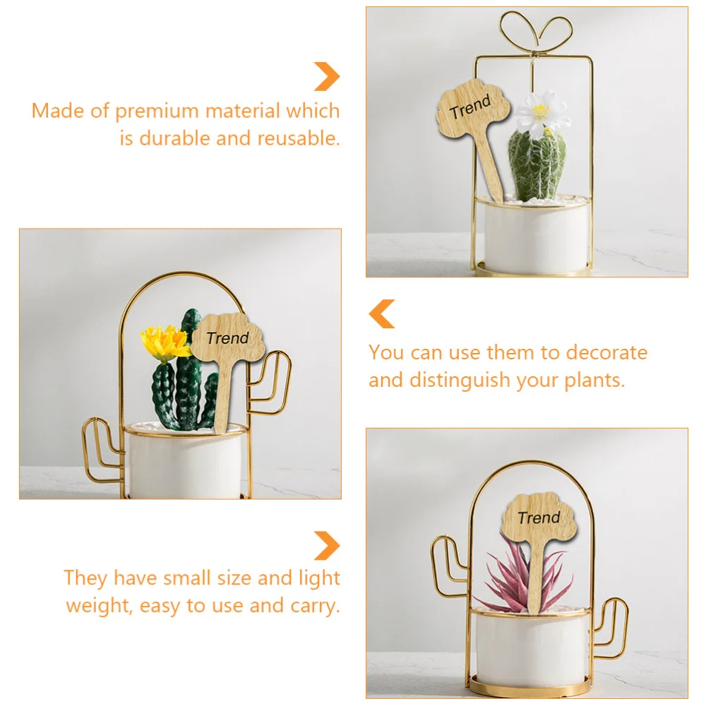 

50 Pcs Creative Flower Tags Decorative Vegetable Labels Reusable Plants Labels