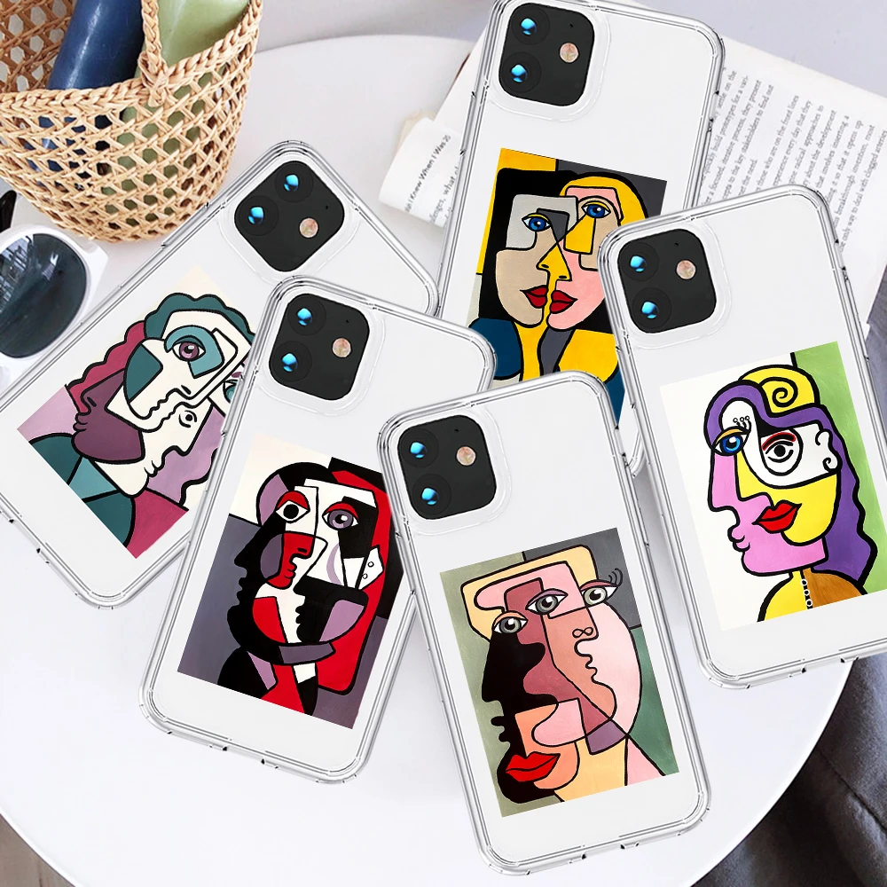 

Famous Picasso abstract Art painting Phone Case for IPhone 12 Mini 5 6 6S 7 8 SE Plus X XS XR 11 Pro Max Funda Soft Silicone Tpu