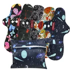 Новый тяжелый поток ткани менструальные прокладки ткань из бамбукового древесного угля мама гигиенические прокладки с одной мини влажной сумкой