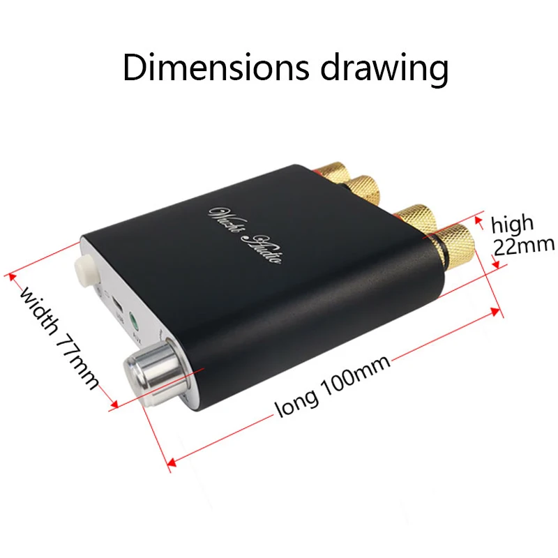 

Bluetooth 5.0 Wireless Stereo Audio Power Amplifier Board TPA3116D2 100W+100W Car AMP Amplificador Home Theater AUX USB