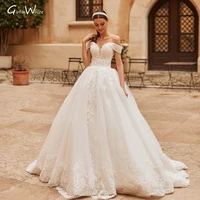 sexy boat neck backless lace princess wedding dresses 2021 luxury appliques beaded court train a line vintage bridal gowns