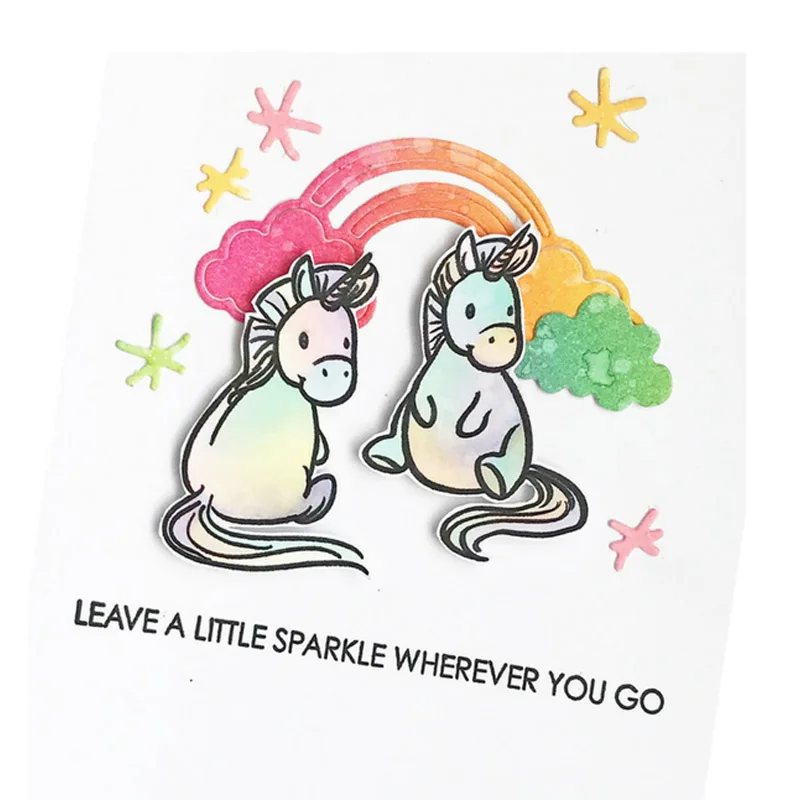 Металлические штампы и прозрачные для скрапбукинга прекрасный единорог 2020 | Дом