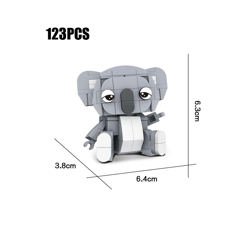 Большая распродажа 100 + шт. строительных блоков с животными милая мультяшная