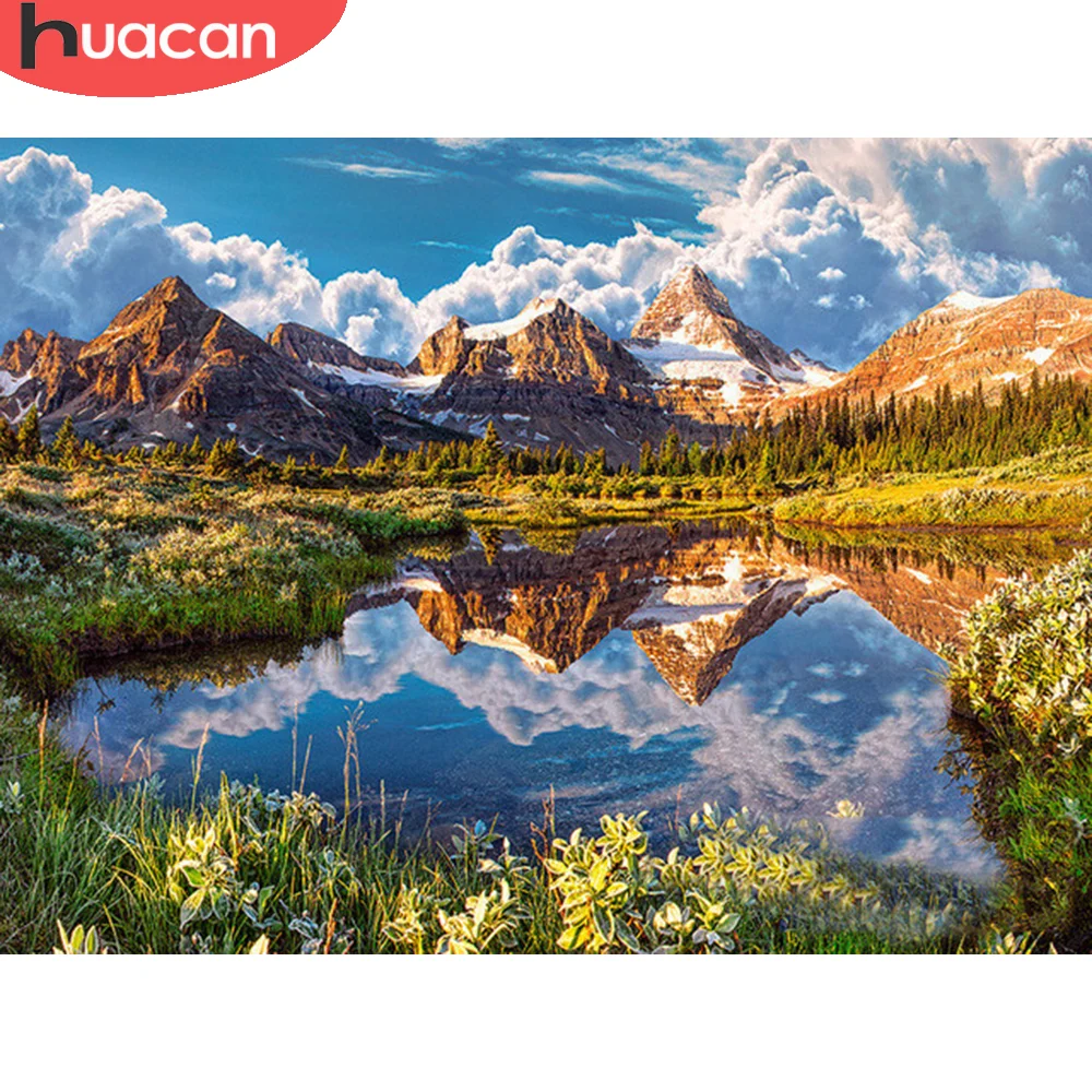 

Алмазная живопись HUACAN, натуральный ландшафт, вышивка крестиком, мозаика, украшение для дома