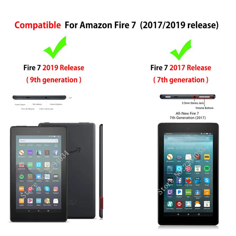 Чехол для Amazon Kindle Fire 7 9th 7th Generation чехол для Fire 7 Funda противоударный сверхмощный с наручными ремнями