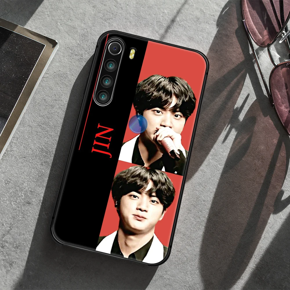 

Bangtan Boys Kim Seok Jin Phone Case Cover Hull For XIAOMI Redmi 7 7a 8 8a 9 10X NOTE 6 7 7s 8 8t 9 9s Pro Max black Hoesjes