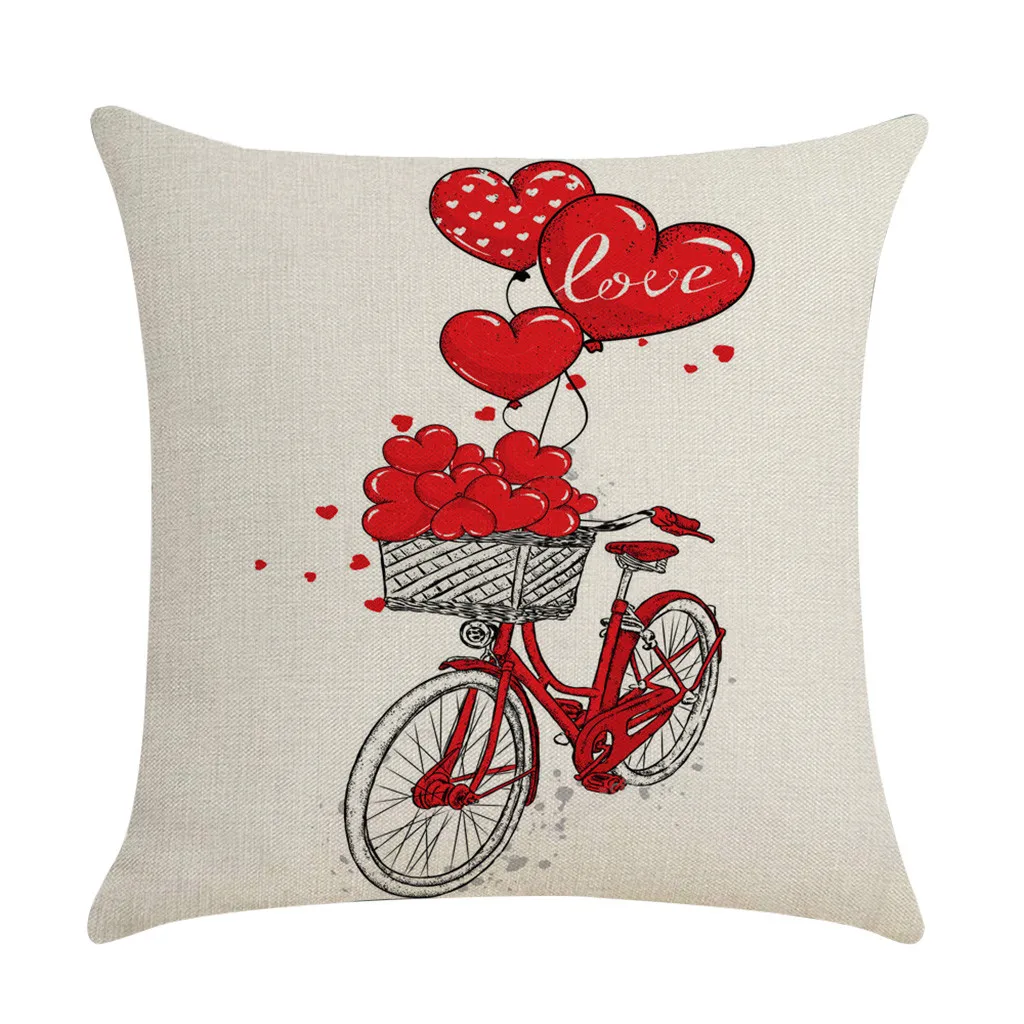 Льняная Наволочка на День святого Валентина 2021 романтичная наволочка с принтом