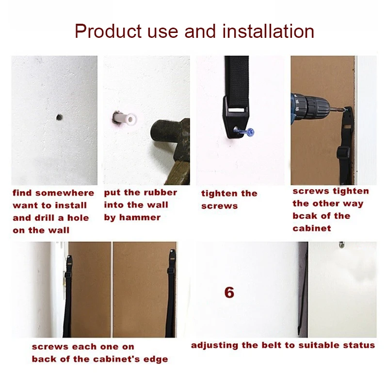 Защита Ur Kid анти наконечник мебельных якорей и ремней для телевизора с