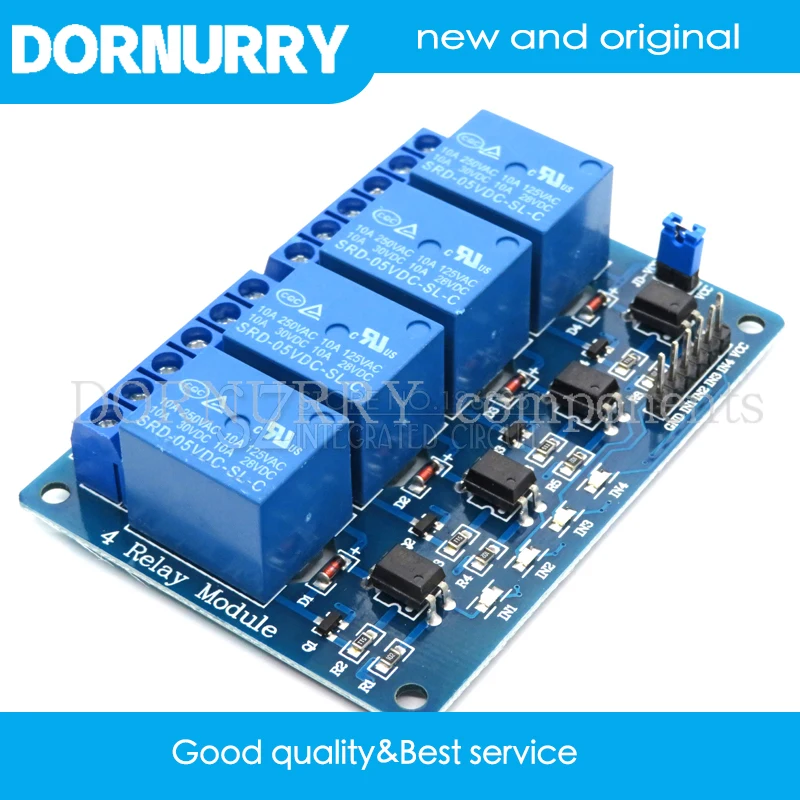 

4-Канальный Релейный Модуль-щит для Arduino ARM PIC AVR DSP Electronic 5 В, 4-Канальный Релейный Модуль 5 В для дороги 4, релейный модуль dornurry, 1 шт.