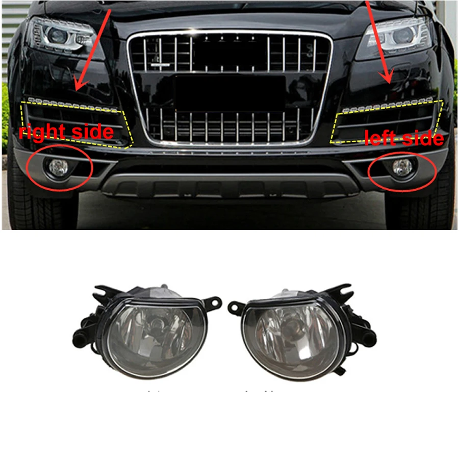 

Для Audi Q7 2010 2011 2012 2013 2014 передний светильник мпер противотумансветильник s Передняя противотуманная фара 1 шт.