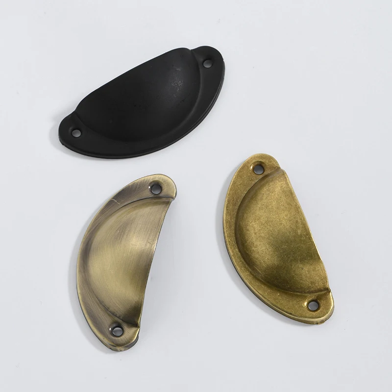 

2PCS Mini Bronze Metal Handles Box Pulls Handles Drawer for Furniture Cabinet Knobs and Handles Cupboard Pulls Shell Hardware