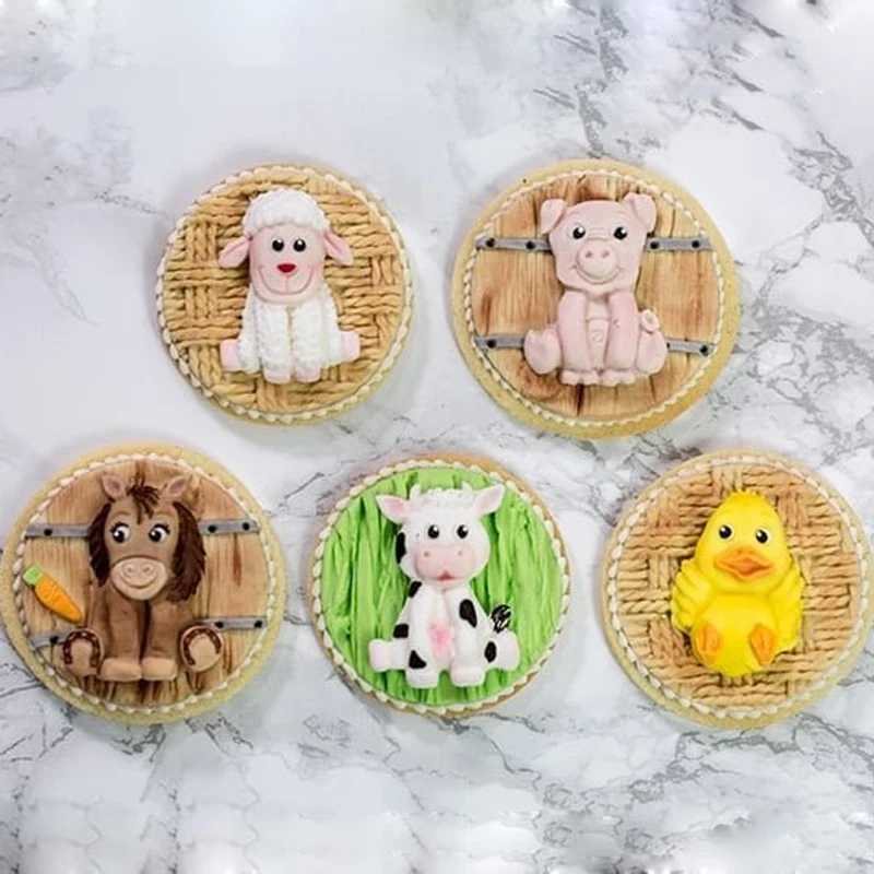 Farm Animals Molds Fondant Cake Decorating Tools Silicone Sugarcrafts Chocolate Baking for Cakes Gumpaste Form | Дом и сад