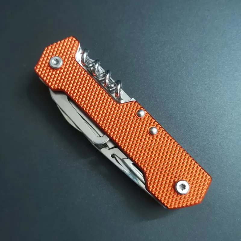 Оранжевый Functional Swiss 91mm Folding Knife Stainless Steel Multi Tool Army Knives Pocket Hunting Outdoor Camping Survival Knives - Цвет: Оранжевый