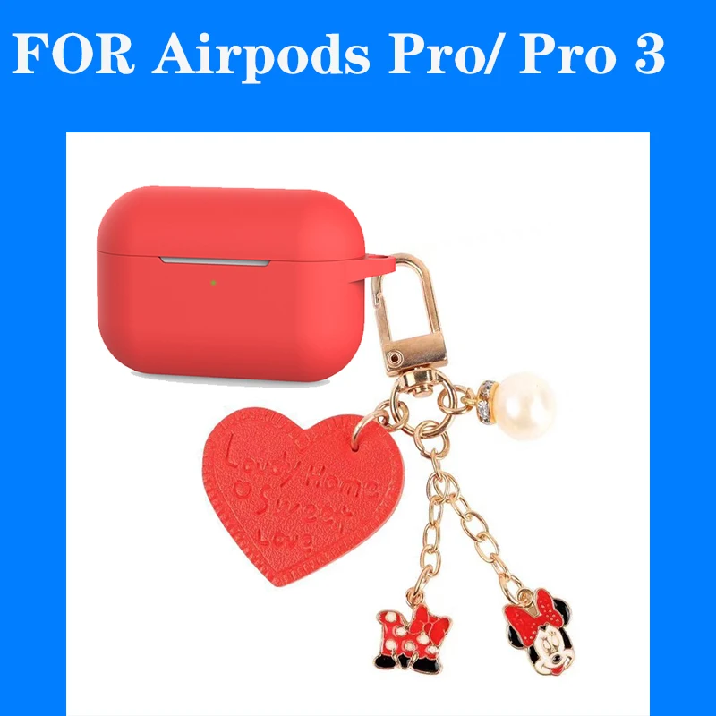 C5 For airpods pro For AirPods 1/2 Case For Air pods Pro luxury Keychain Cartoon Accessories Silicone Case Wireless Earphone Cover case fundas - Цвет: C5 For airpods pro