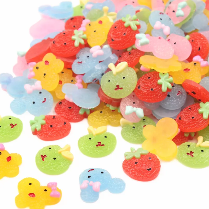 

30Pcs Resin Fake Strawberry Model Wall Sticker DIY Home Decoration Small Ornaments Crafts Handmade Hairpin Accessories Material