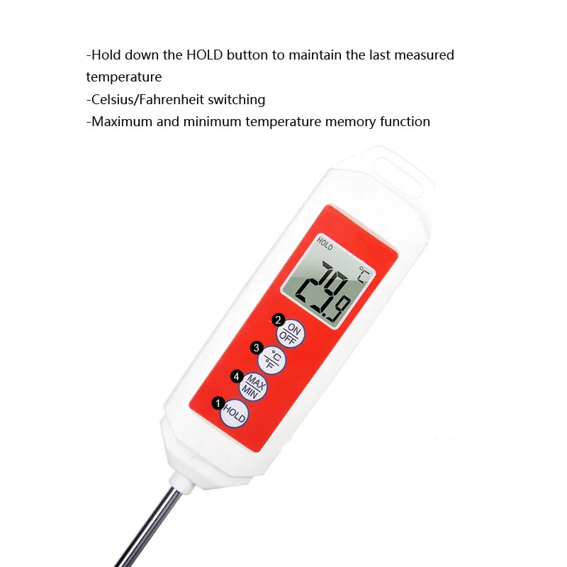 1pcs Digital Kitchen Food Thermometer for Meat Water Milk Cooking Probe BBQ Electronic Oven Tools | Инструменты