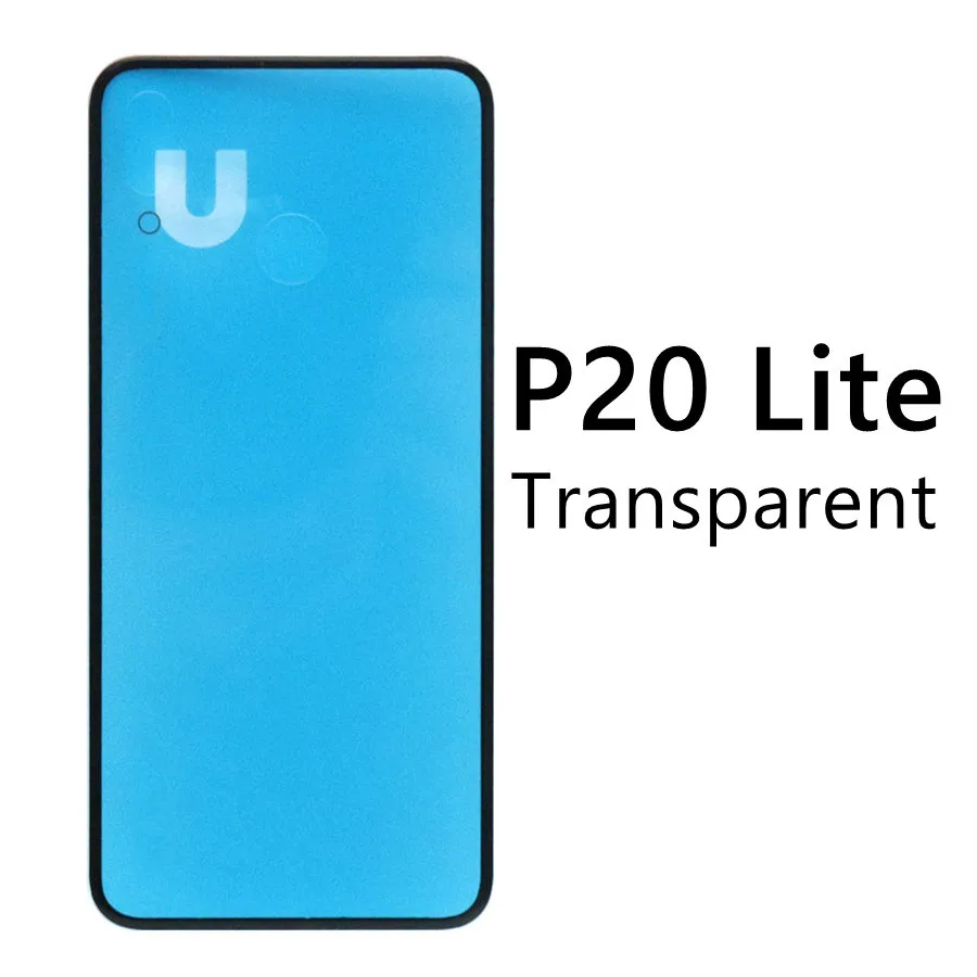 P20 Lite Transparent Для huawei P20 Pro Крышка батарейного отсека задняя дверь Корпус Задняя стеклянная панель для huawei P20 Lite Крышка батарейного отсека Nova 3e Замена - Цвет: P20 Lite Transparent