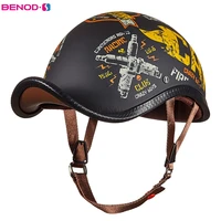 retro motorcycle helmet half open motocicleta casco removable lining motocross helmet motocross riding equipment for summer