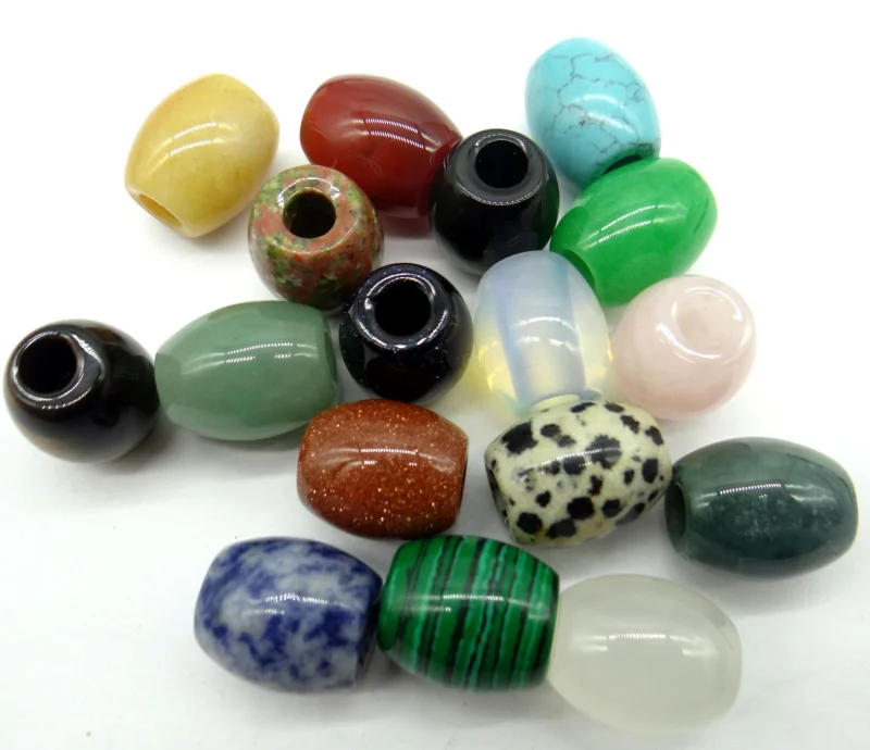 Кристаллический кварцевый камень "Тигровый глаз" с отверстием 16*18 мм для изготовления браслетов и аксессуаров DIY, 1 шт.